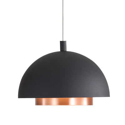 Solsken Integrated LED 7in Pendant in Sand Black - Golden Lighting