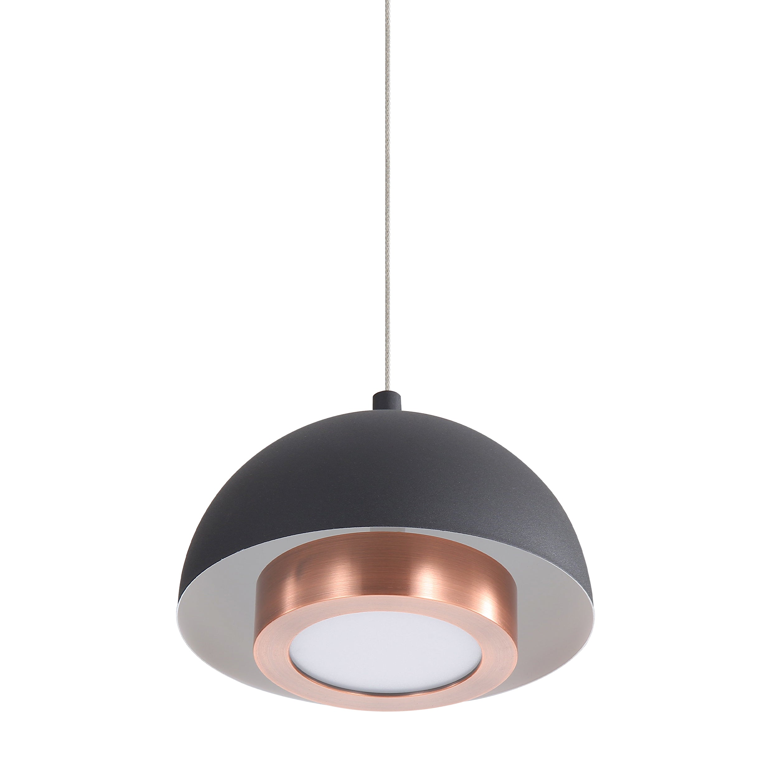 Solsken Integrated LED 7in Pendant in Sand Black