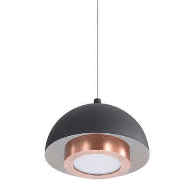 Solsken Integrated LED 7in Pendant in Sand Black, alternate view - Golden Lighting