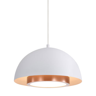 Solsken Integrated LED 7in Pendant in Sand White - Golden Lighting