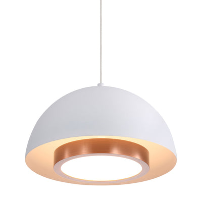 Solsken Integrated LED 7in Pendant in Sand White, alternate view - Golden Lighting