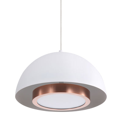 Solsken Integrated LED 7in Pendant in Sand White, alternate view - Golden Lighting