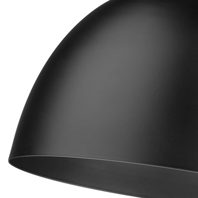 Rey 1-light Swing Arm Wall Lamp in Aged Brass and Matte Black shade, shade and glass close-up - Golden Lighting