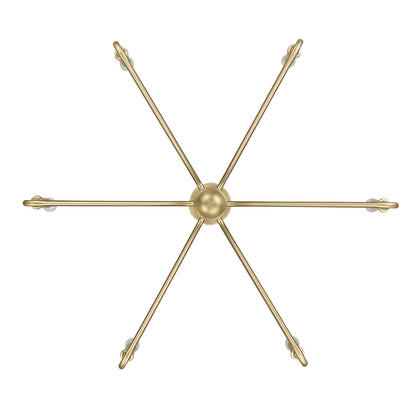 Yep by Golden Lighting Kennedy 6-light Chandelier in Brushed Champagne Brass - - Golden Lighting
