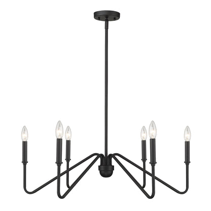 Yep by Golden Lighting Kennedy 6-light Chandelier in Natural Black - - Golden Lighting