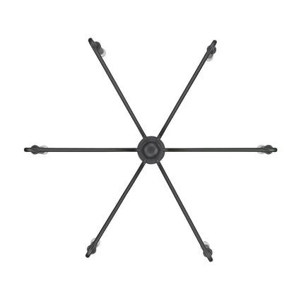 Yep by Golden Lighting Kennedy 6-light Chandelier in Natural Black - - Golden Lighting