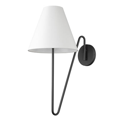 Yep by Golden Lighting Kennedy 1-light Swing Arm Wall Lamp in Natural Black - - Golden Lighting