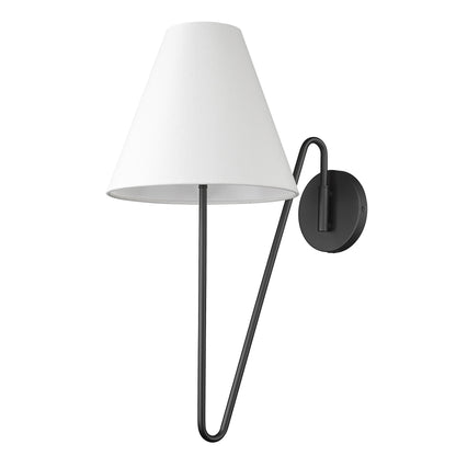 Yep by Golden Lighting Kennedy 1-light Swing Arm Wall Lamp in Natural Black - - Golden Lighting