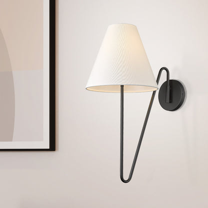 Yep by Golden Lighting Kennedy 1-light Swing Arm Wall Lamp in Natural Black - - Golden Lighting