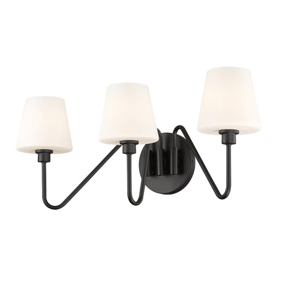 Yep by Golden Lighting Kennedy 3-light Vanity in Natural Black - - Golden Lighting
