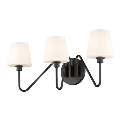 Yep by Golden Lighting Kennedy 3-light Vanity in Natural Black - - Golden Lighting