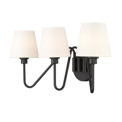 Yep by Golden Lighting Kennedy 3-light Vanity in Natural Black - - Golden Lighting