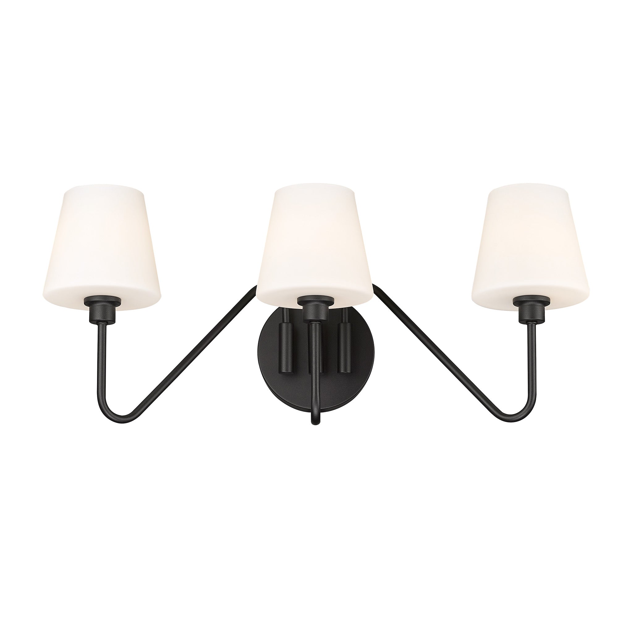 Yep by Golden Lighting Kennedy 3-light Vanity in Natural Black - - Golden Lighting