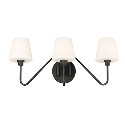 Yep by Golden Lighting Kennedy 3-light Vanity in Natural Black - - Golden Lighting