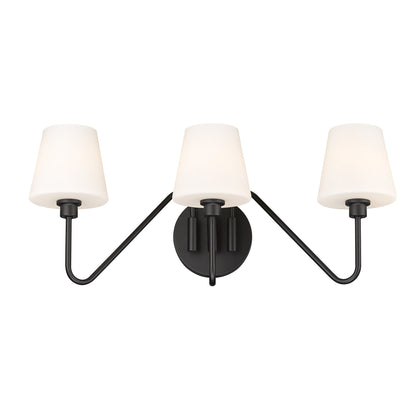 Yep by Golden Lighting Kennedy 3-light Vanity in Natural Black - - Golden Lighting