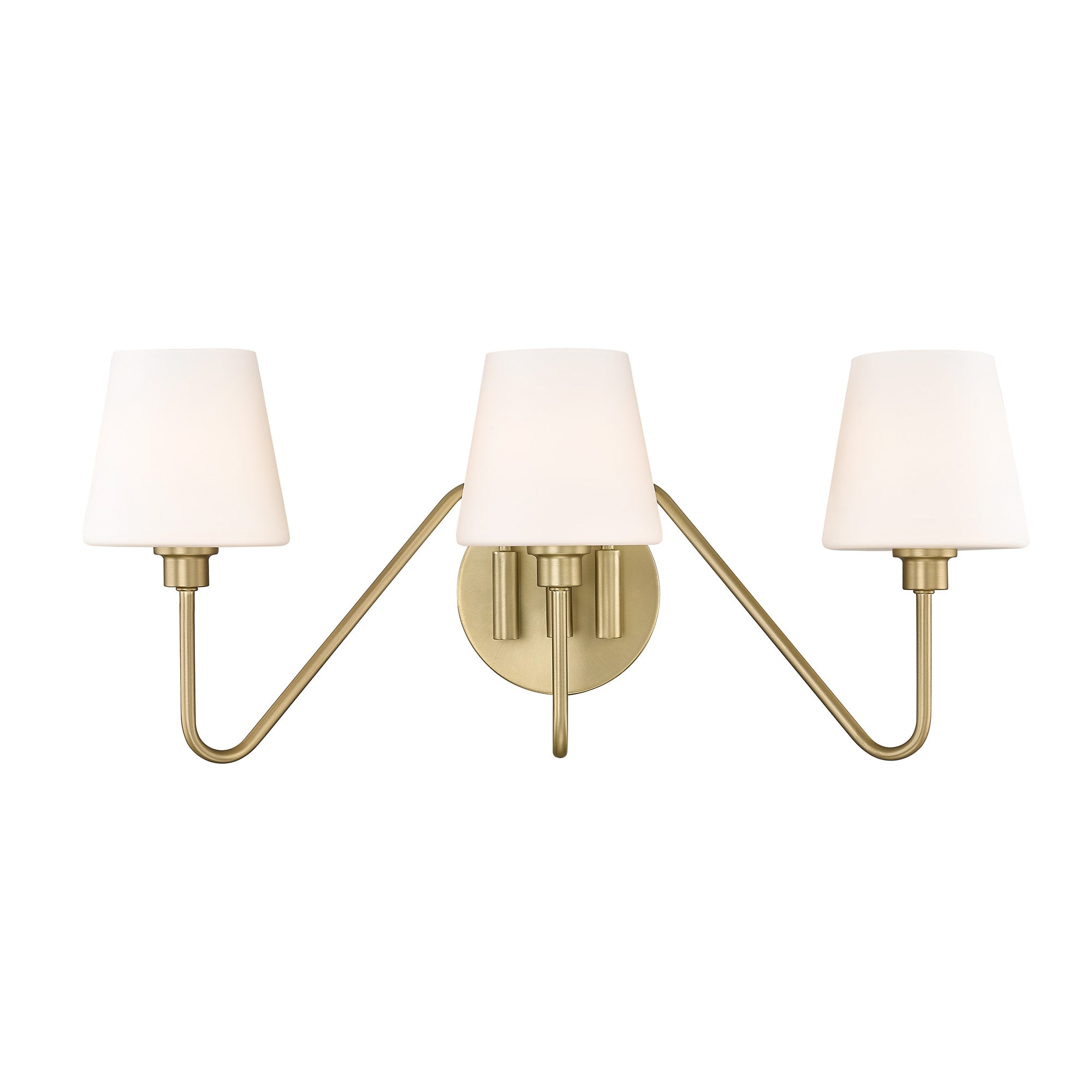 Yep by Golden Lighting Kennedy 3-light Vanity in Brushed Champagne Brass - - Golden Lighting