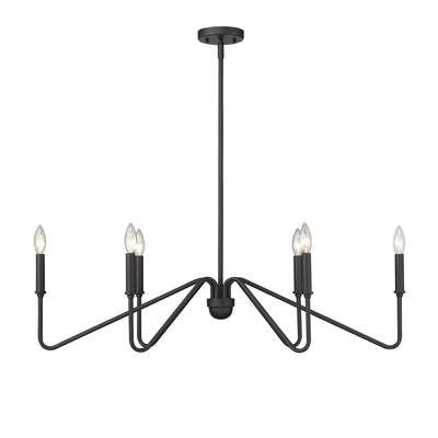 Yep by Golden Lighting Kennedy 6-light Island Light in Natural Black - - Golden Lighting