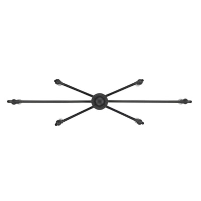 Yep by Golden Lighting Kennedy 6-light Island Light in Natural Black - - Golden Lighting