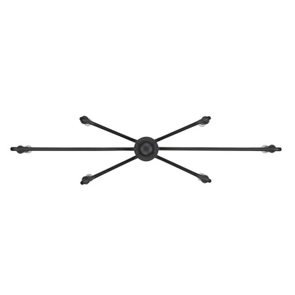 Yep by Golden Lighting Kennedy 6-light Island Light in Natural Black - - Golden Lighting