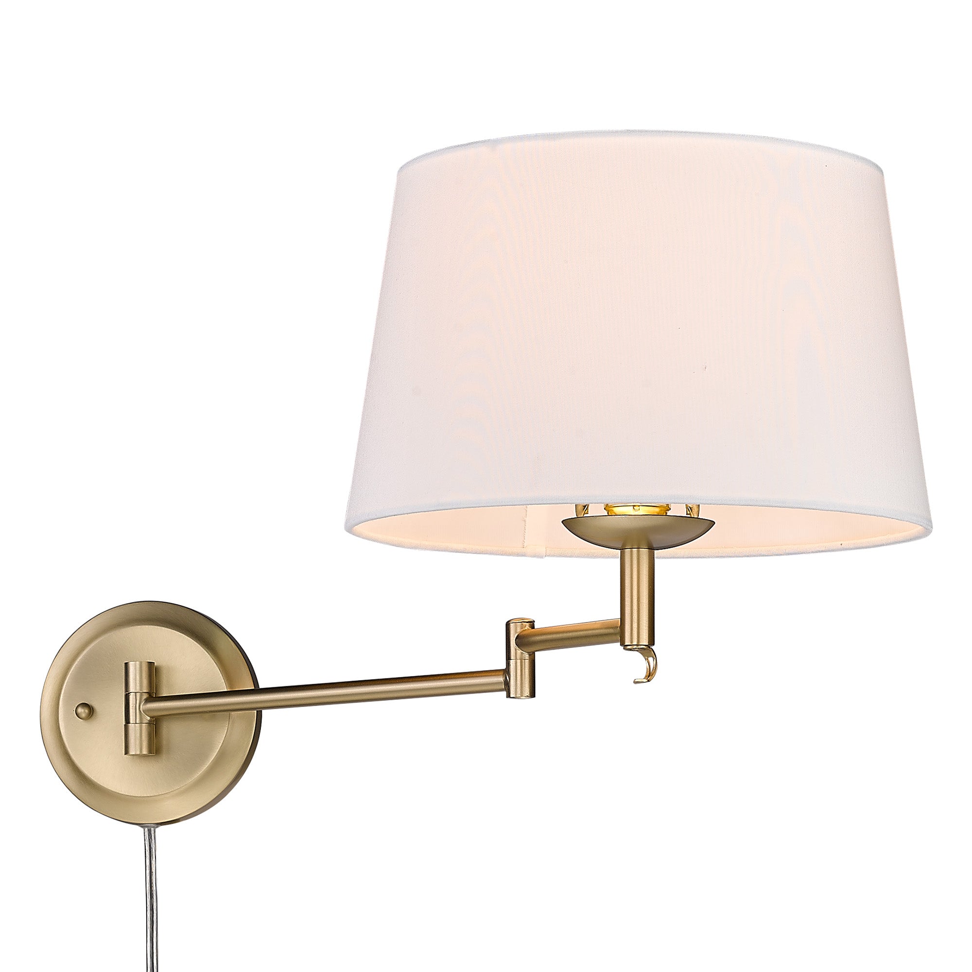 Eleanor 1-light Swing Arm Wall Lamp in Brushed Champagne Brass