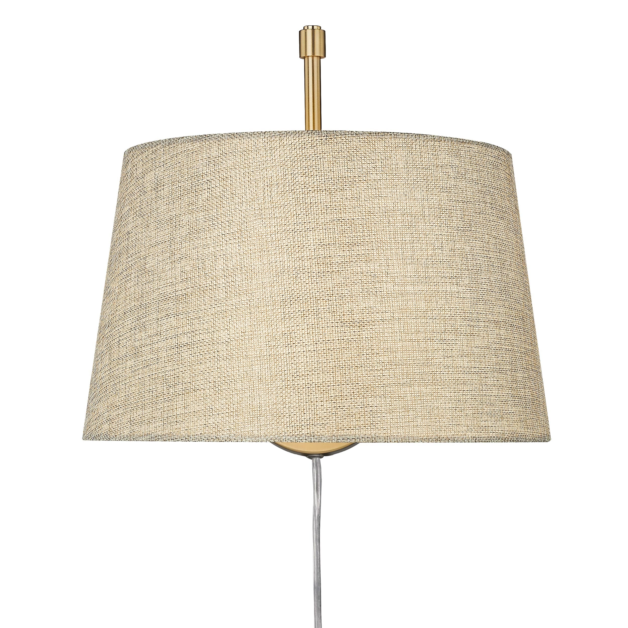 Ryleigh 1-Light Swing Arm in Brushed Champagne Bronze with Natural Sisal - - Golden Lighting