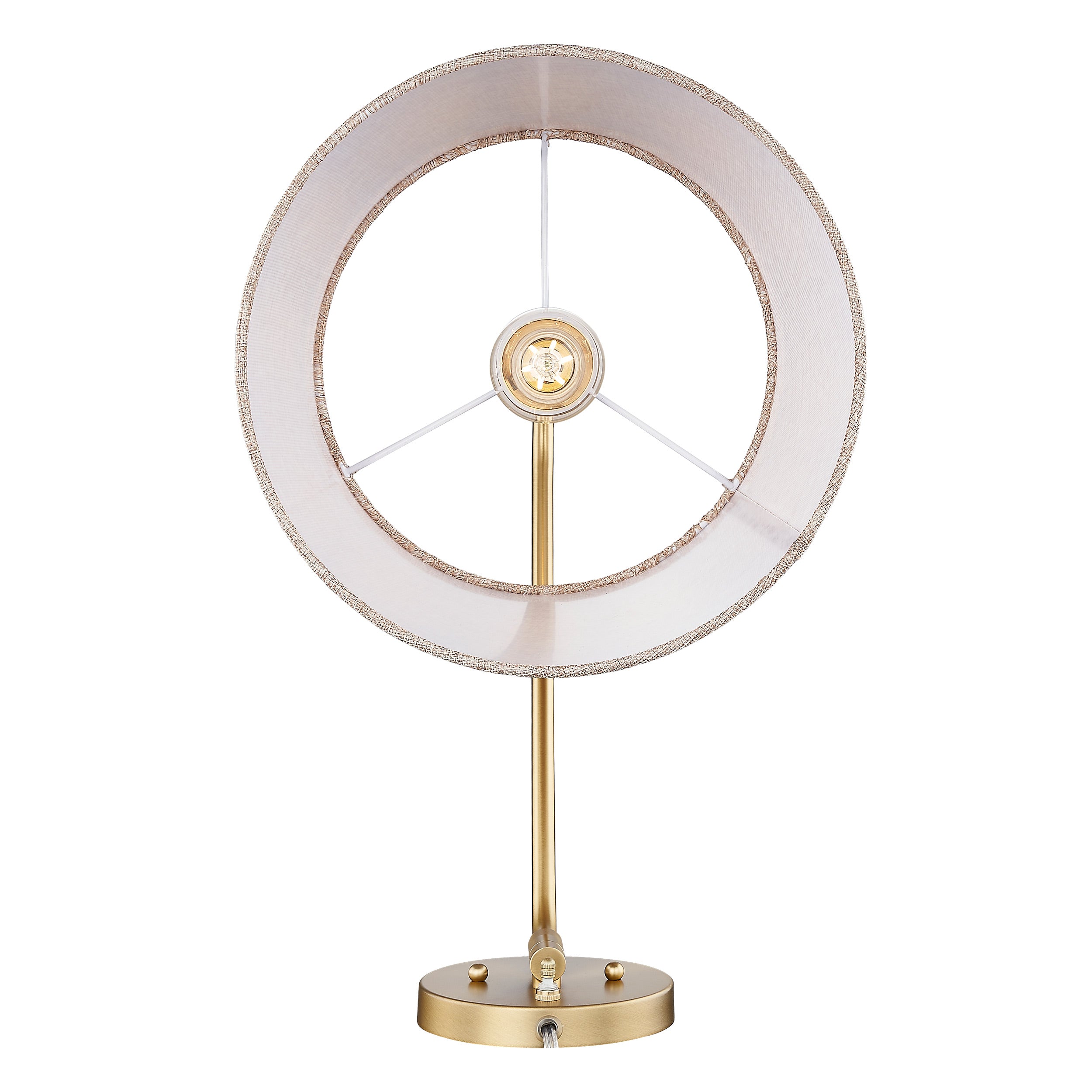 Ryleigh 1-light Swing Arm in Brushed Champagne Brass and Natural Sisal shade