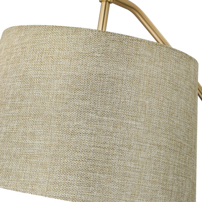 Ryleigh 1-light Swing Arm in Brushed Champagne Brass and Natural Sisal shade