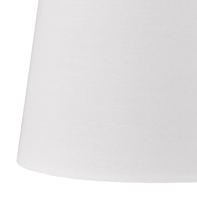 Ryleigh 1-light Swing Arm Wall Lamp in Matte Black and Modern White shade