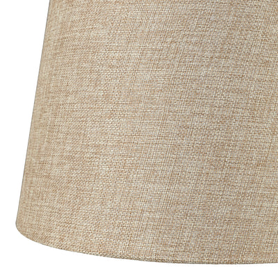 Ryleigh 1-light Swing Arm Wall Lamp in Matte Black and Natural Sisal shade, shade and glass close-up - Golden Lighting
