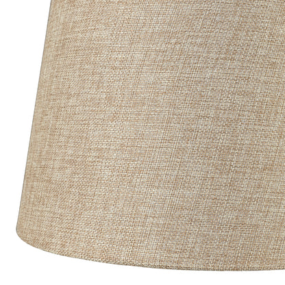Ryleigh 1-light Swing Arm Wall Lamp in Matte Black and Natural Sisal shade