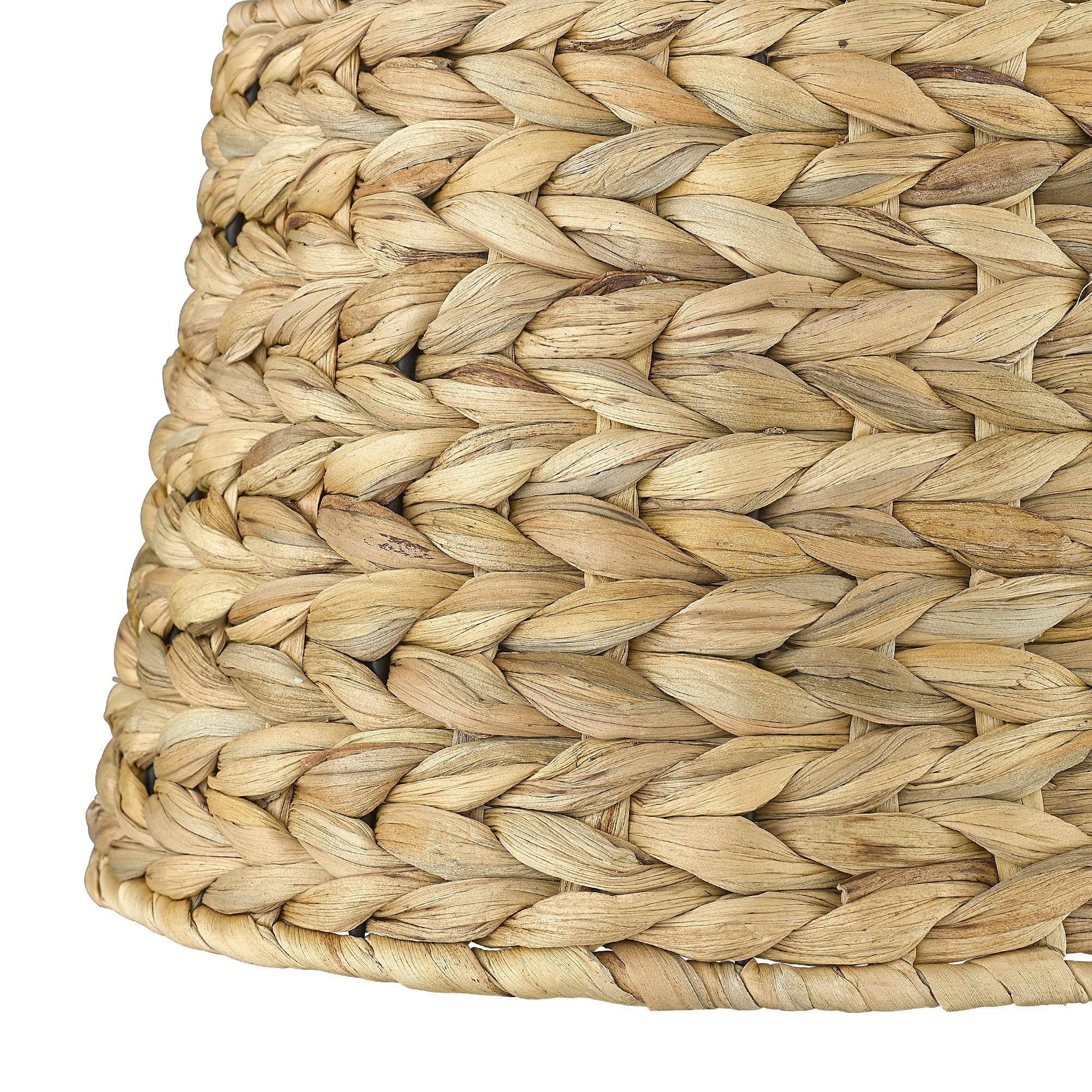 Ryleigh 1-light Swing Arm Wall Lamp in Matte Black and Woven Sweet Grass shade
