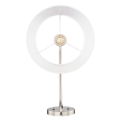 Ryleigh 1-light Swing Arm Wall Lamp in Pewter and Modern White shade
