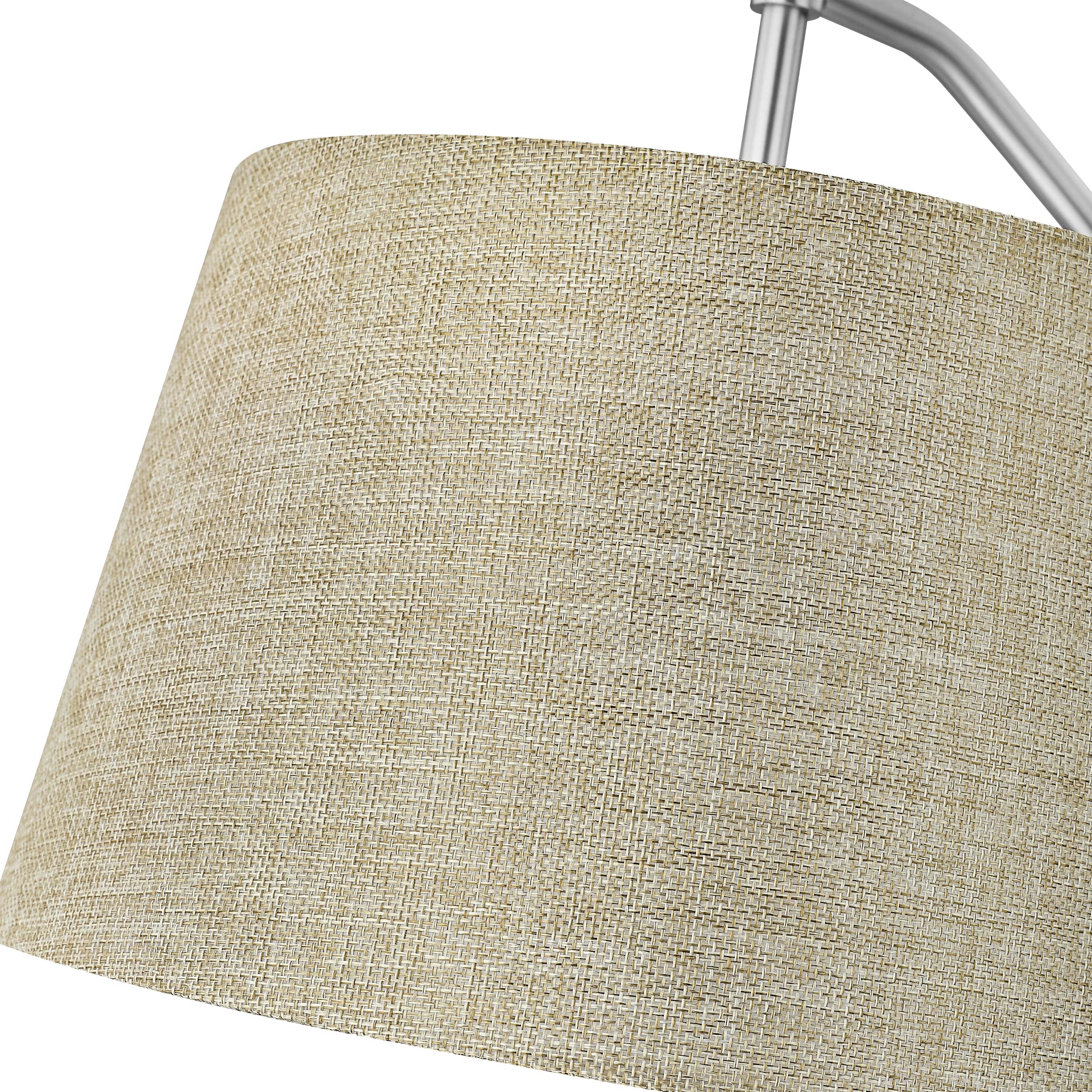Ryleigh 1-light Swing Arm Wall Lamp in Pewter and Natural Sisal shade