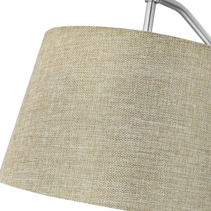 Ryleigh 1-light Swing Arm Wall Lamp in Pewter and Natural Sisal shade