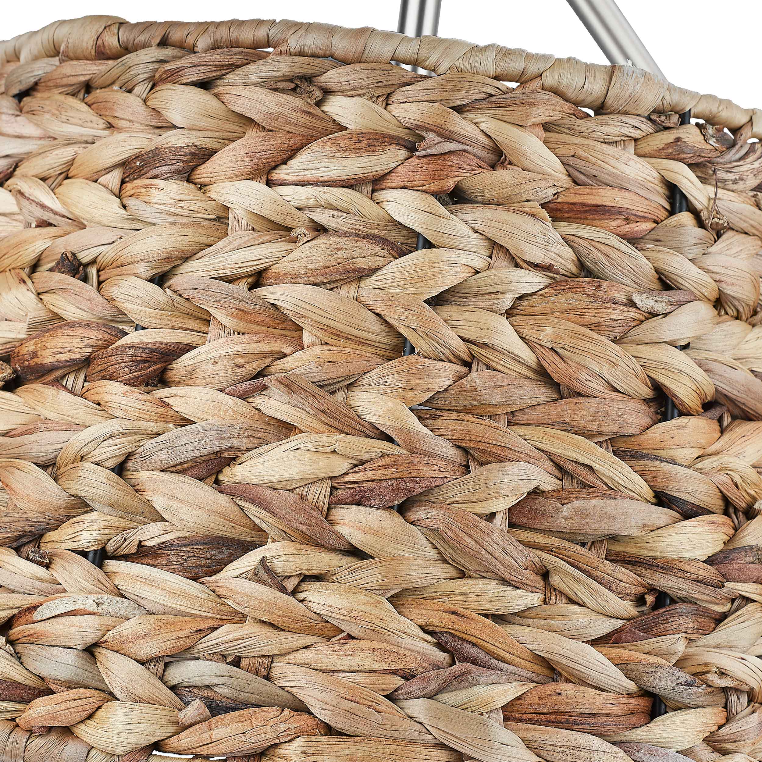 Ryleigh 1-light Swing Arm Wall Lamp in Pewter and Woven Sweet Grass shade