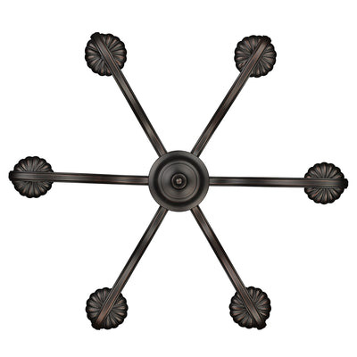 Larrick 6-light Semi-Flush Mount in Rubbed Bronze