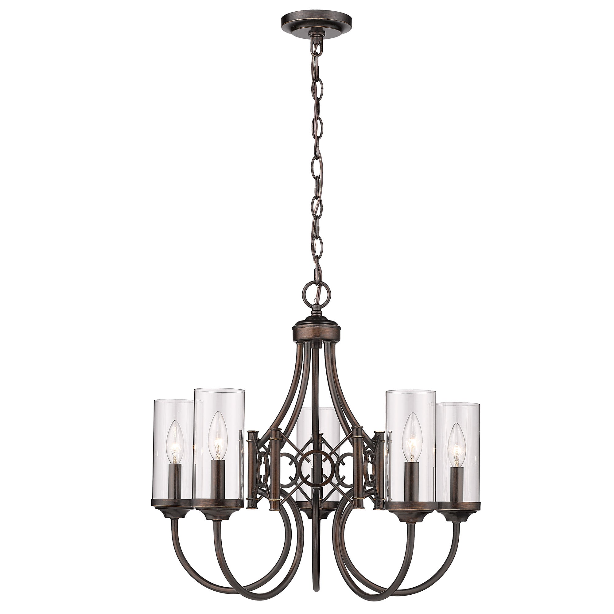 Quincy 5-light Chandelier in Cordoban Bronze