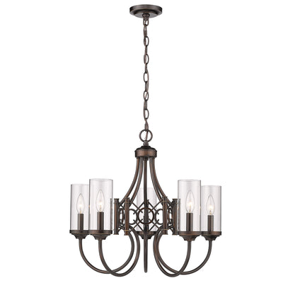 Quincy 5-light Chandelier in Cordoban Bronze