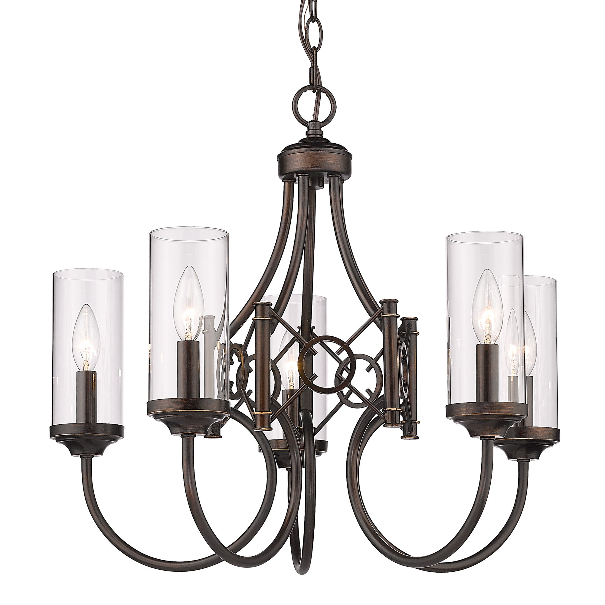 Quincy 5-light Chandelier in Cordoban Bronze
