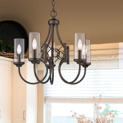 Quincy 5-light Chandelier in Cordoban Bronze