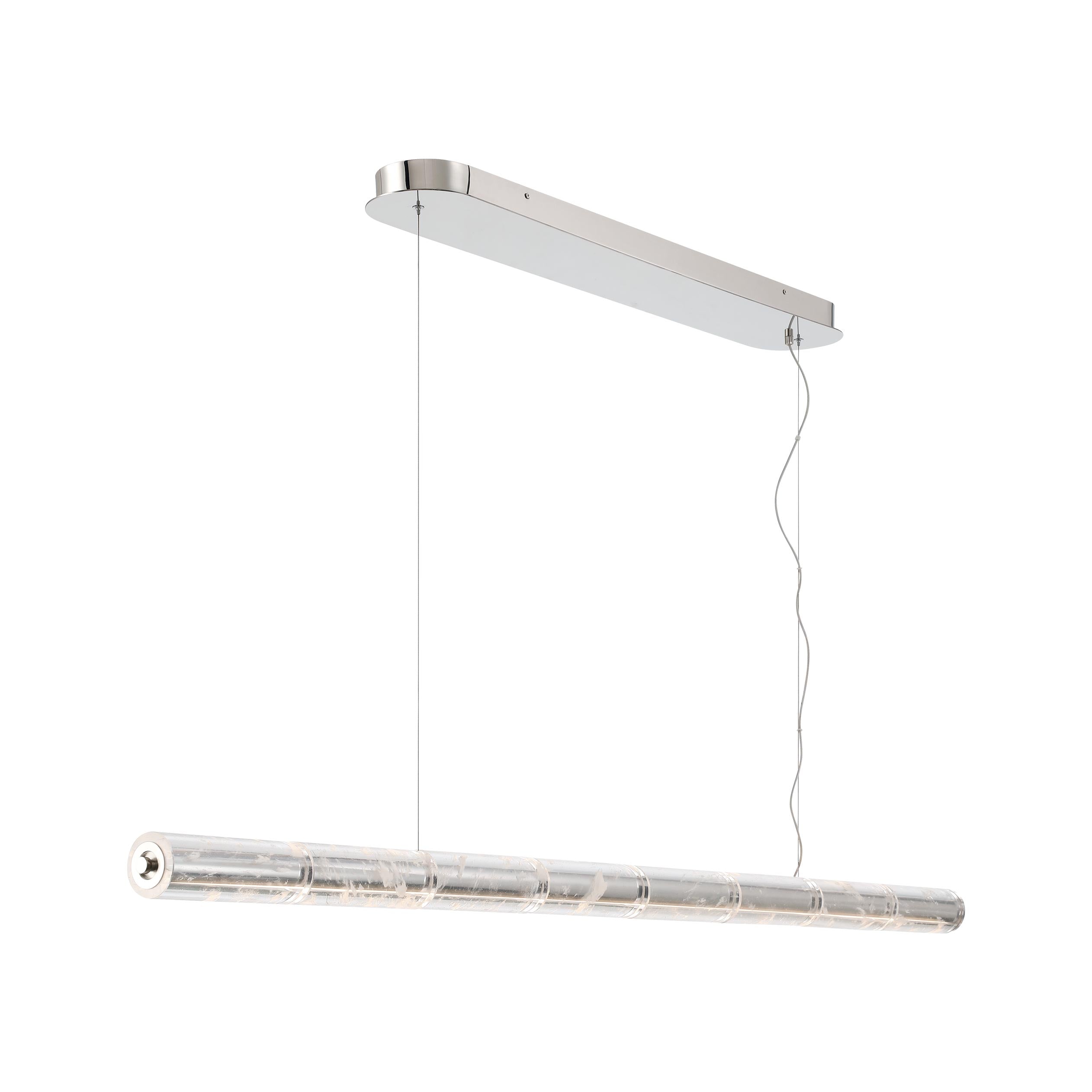 Golden Lighting Crystallo Integrated LED Island Light in Polished Nickel - - Golden Lighting
