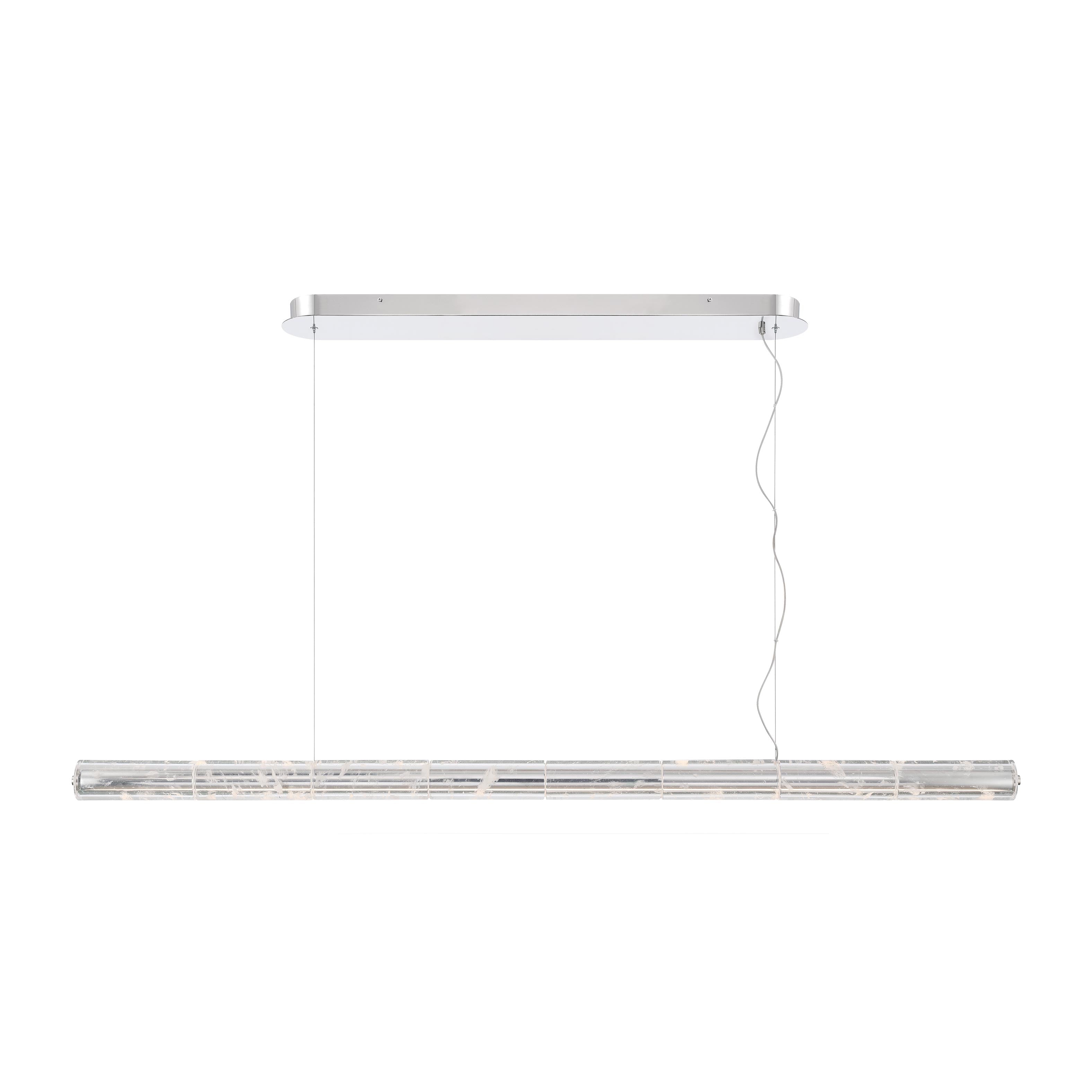 Golden Lighting Crystallo Integrated LED Island Light in Polished Nickel