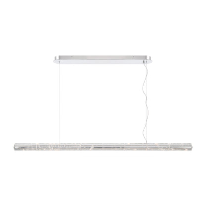 Golden Lighting Crystallo Integrated LED Island Light in Polished Nickel