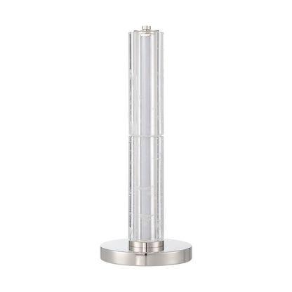 Golden Lighting Crystallo Integrated LED Table Lamp in Polished Nickel - - Golden Lighting