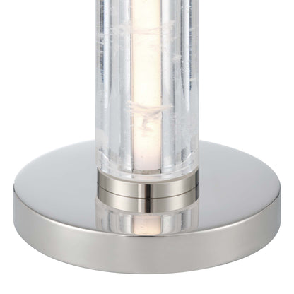Golden Lighting Crystallo Integrated LED Table Lamp in Polished Nickel - - Golden Lighting