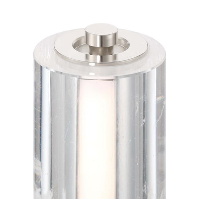 Golden Lighting Crystallo Integrated LED Table Lamp in Polished Nickel - - Golden Lighting