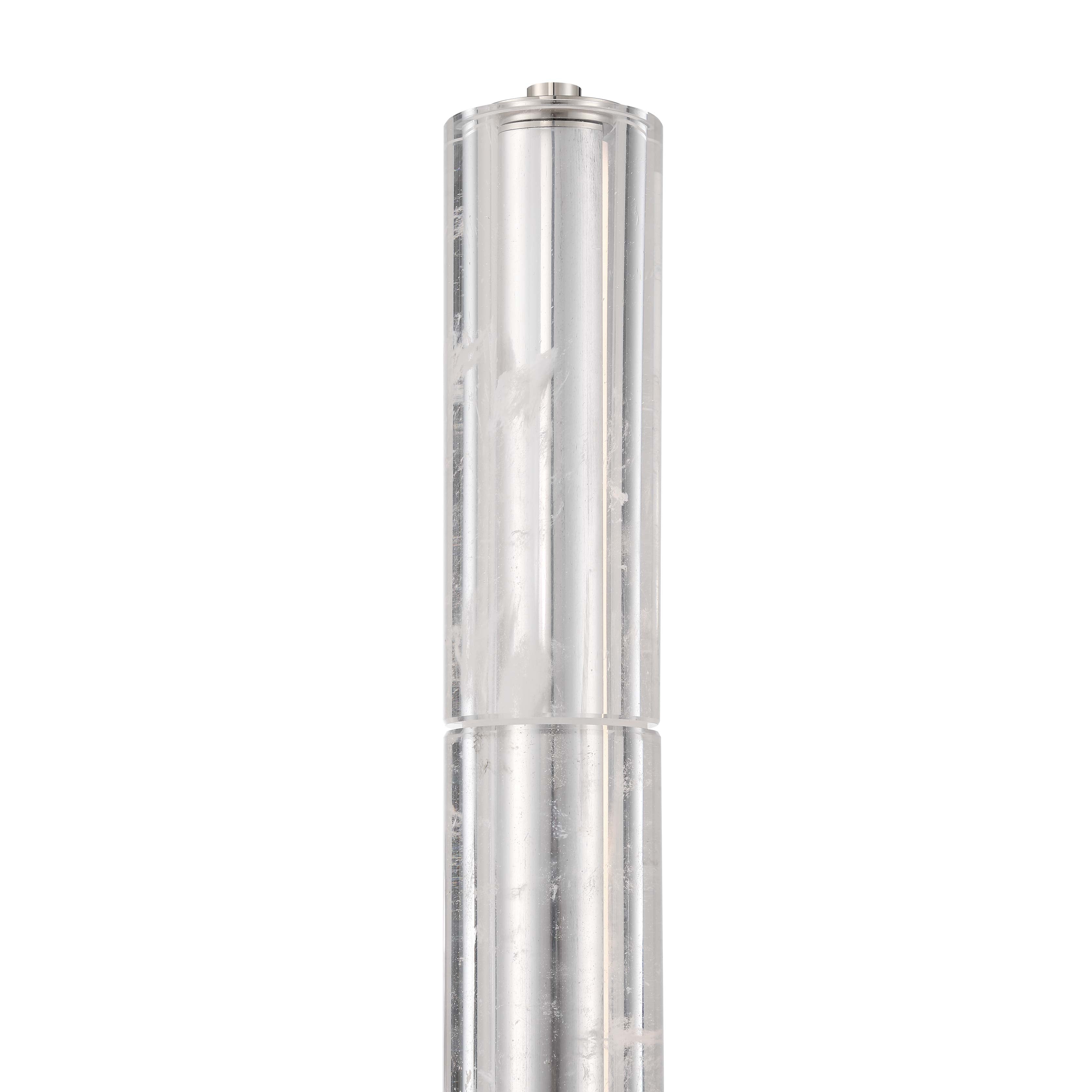 Golden Lighting Crystallo Integrated LED Table Lamp in Polished Nickel - - Golden Lighting
