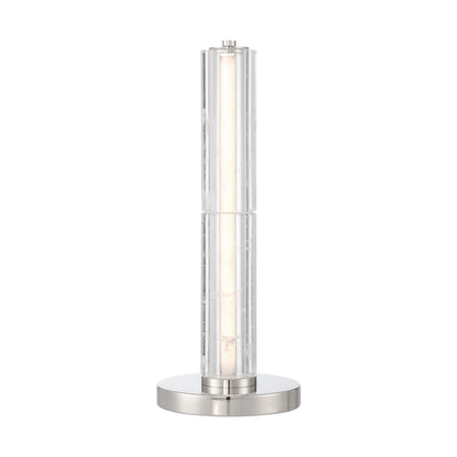 Golden Lighting Crystallo Integrated LED Table Lamp in Polished Nickel