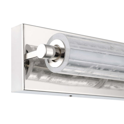 Golden Lighting Crystallo Integrated LED Wall Sconce in Polished Nickel - - Golden Lighting