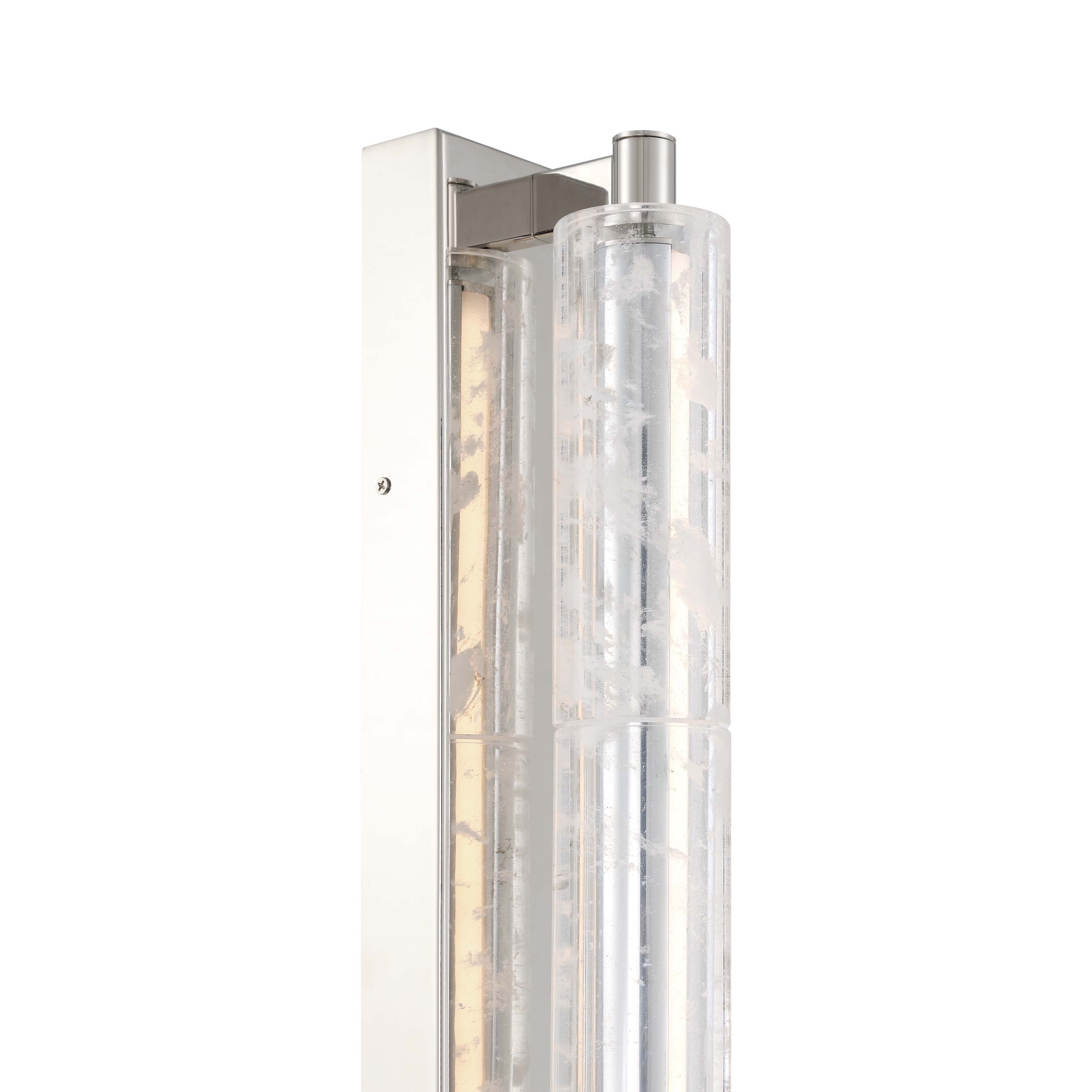 Golden Lighting Crystallo Integrated LED Wall Sconce in Polished Nickel - - Golden Lighting